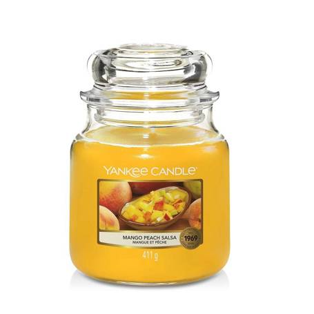 Świeca zapachowa średni słój Mango Peach Salsa 411g